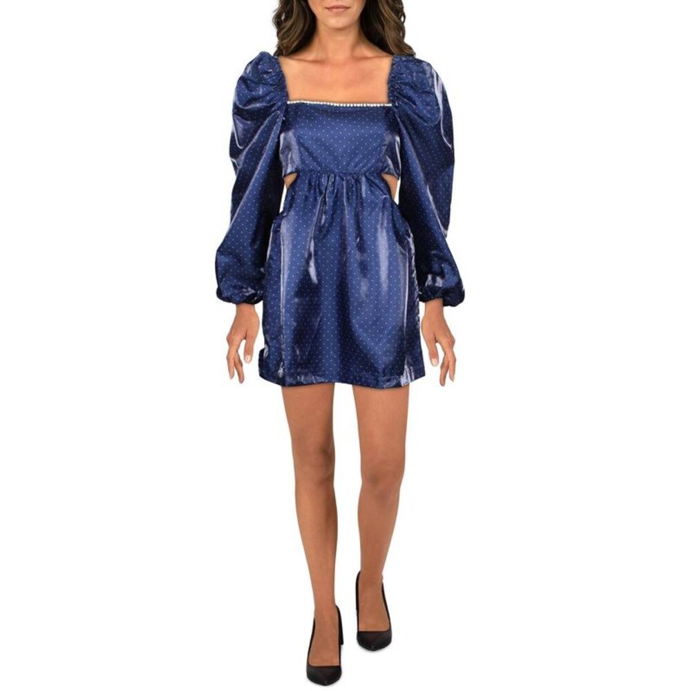 Danielle Bernstein Womens Navy Mini Cocktail and Party Dress Juniors NWT